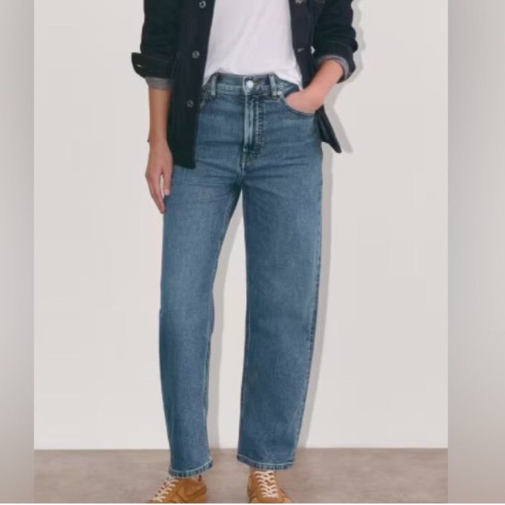 EVERLANE The ‘90s Way High Jeans Organic Cotton Denim Button Fly Size 27 Reg